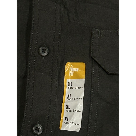 Brand New Carhartt Black Chambray Loose Fit Short Sleeve Shirt 104369 - Picture 2 of 5